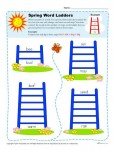 Printable Spring Season Word Ladders Activity