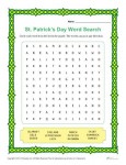 Printable St. Patrick's Day Word Search Activity