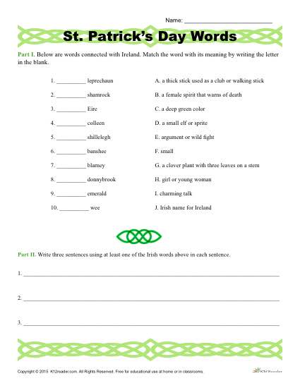 St. Patrick's Day - Free, Printable Activity