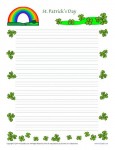 St. Patrick's Day Lined Writing Paper