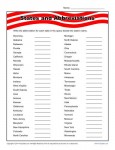 States and Abbreviation Printable Worksheet for Students