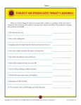 Subject and Predicate Worksheet - What's Missing?
