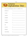 Thanksgiving Alphabet Practice Activity