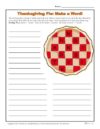 Thanksgiving Pie: Make a Word Activity