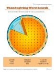 Thanksgiving Pumpkin Pie Word Search