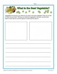 Free Printable Kindergarten Writing Prompt - What is the Best Vegetable?