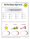 The Five Senses Words Activity: Sight