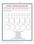Lincoln's Birthday Printable Activity - Fill in the Timeline of Abraham Lincoln's Life