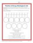 Washington's Birthday Printable Activity - Fill in the Timeline of George Washington's Life