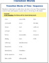 Time  and Sequence Transition Words