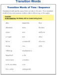 Time and Sequence Transition Words