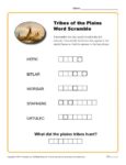 Native American Heritage Month Activity - Word Scramble