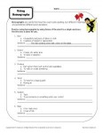 Using Homographs - Free, Printable Worksheet Activity