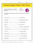 Using Irregular Verbs Past Tense - Grade 1 through 3 worksheet