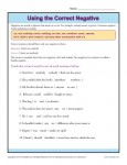Negatives Worksheet