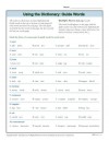Using the Dictionary: Guide Words