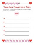 Printable Valentine's Day Acrostic Poem Activity