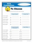 Verb Conjugation Worksheet - To Choose