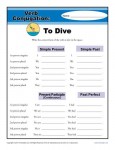 Verb Conjugation Worksheets - To Dive