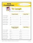 Verb Conjugation Worksheet - To Laugh