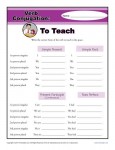 Verb Conjugation Worksheets - To Teach