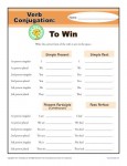 Verb Conjugation Worksheet - To Win