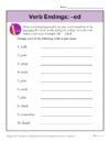 Verb Endings: -ed