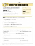 Future Continuous Verb Tenses Worksheet
