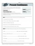 Verb Tenses Worksheet - Present Continuous