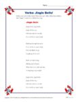 Jingle Bells Christmas Verbs Worksheet