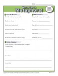 Printable Metaphor Warm Up Activity for Class or Home
