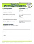Printable Personification Warm Up Activity for Class or Home