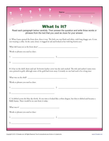 Drawing Conclusions Worksheet Practice Activity - What is it?