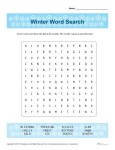Winter Word Search Activity