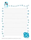 Winter Lined Writing Paper