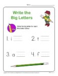 Preschool Letter Worksheets - Write the Big Letters for each Little Letter