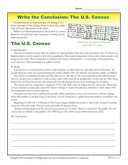 Write a Conclusion Paragraph about the U.S. Census