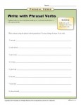 Write With Phrasal Verbs - Grammar and Writing Printable Activity