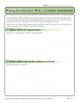 How to Write an Introduction Worksheet Activity