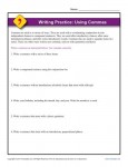 Writing Practice Worksheet - Using Commas