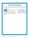 Writing Worksheet Activity - Interjections